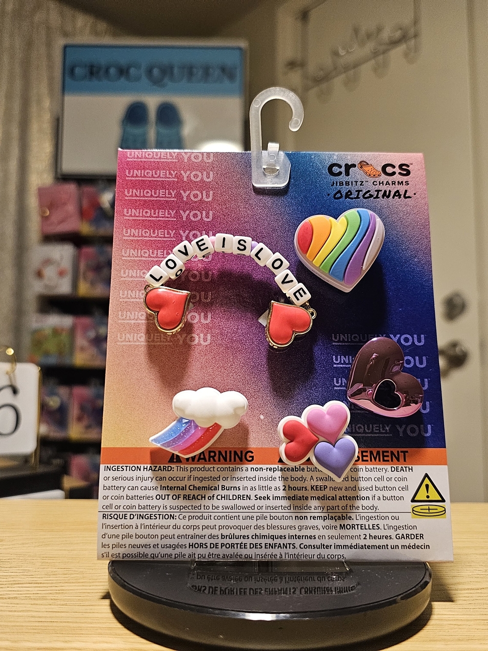 Multicolor Rainbow Heart & Love Authentic Crocs Jibbitz